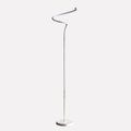 Cling 52.5 in. Curvilinear S-Curve Spiral Tube Angled LED Floor Lamp - Matte White CL2629558